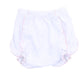 Magnolia Baby - Essentials Pink Trim Monogram Diaper Cover: White Pink / NB