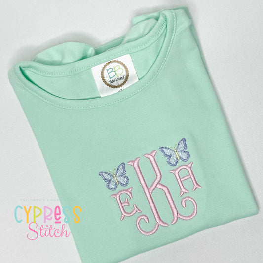 Monogram with Butterfly