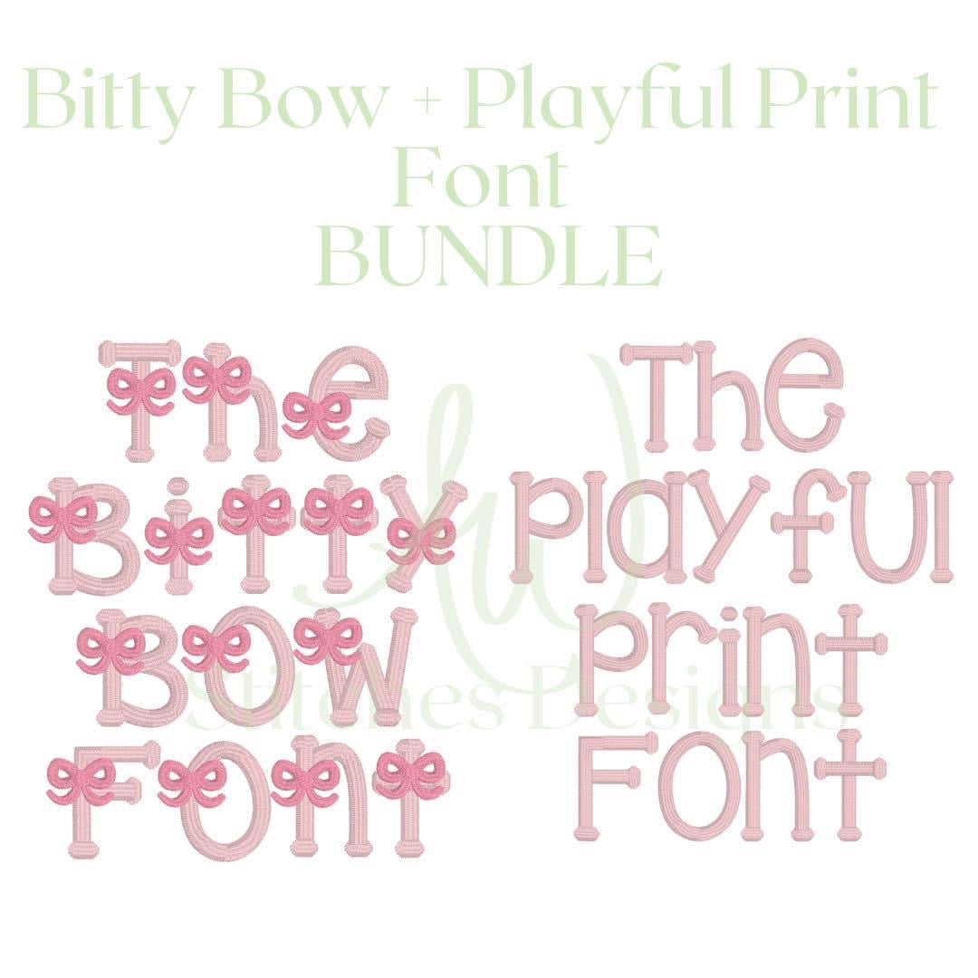 Bow Font Monogram or Name