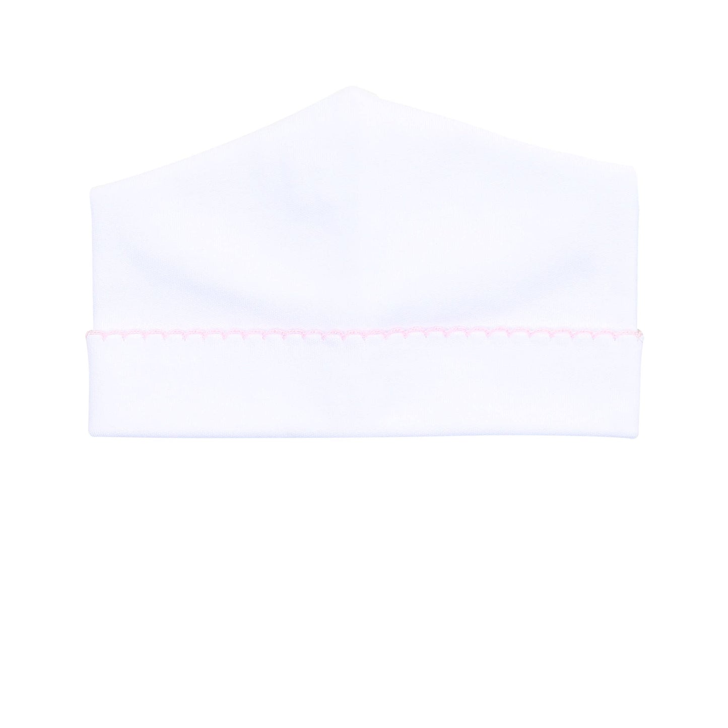 Magnolia Baby - Essentials Pink Trim Hat: White Pink / NB