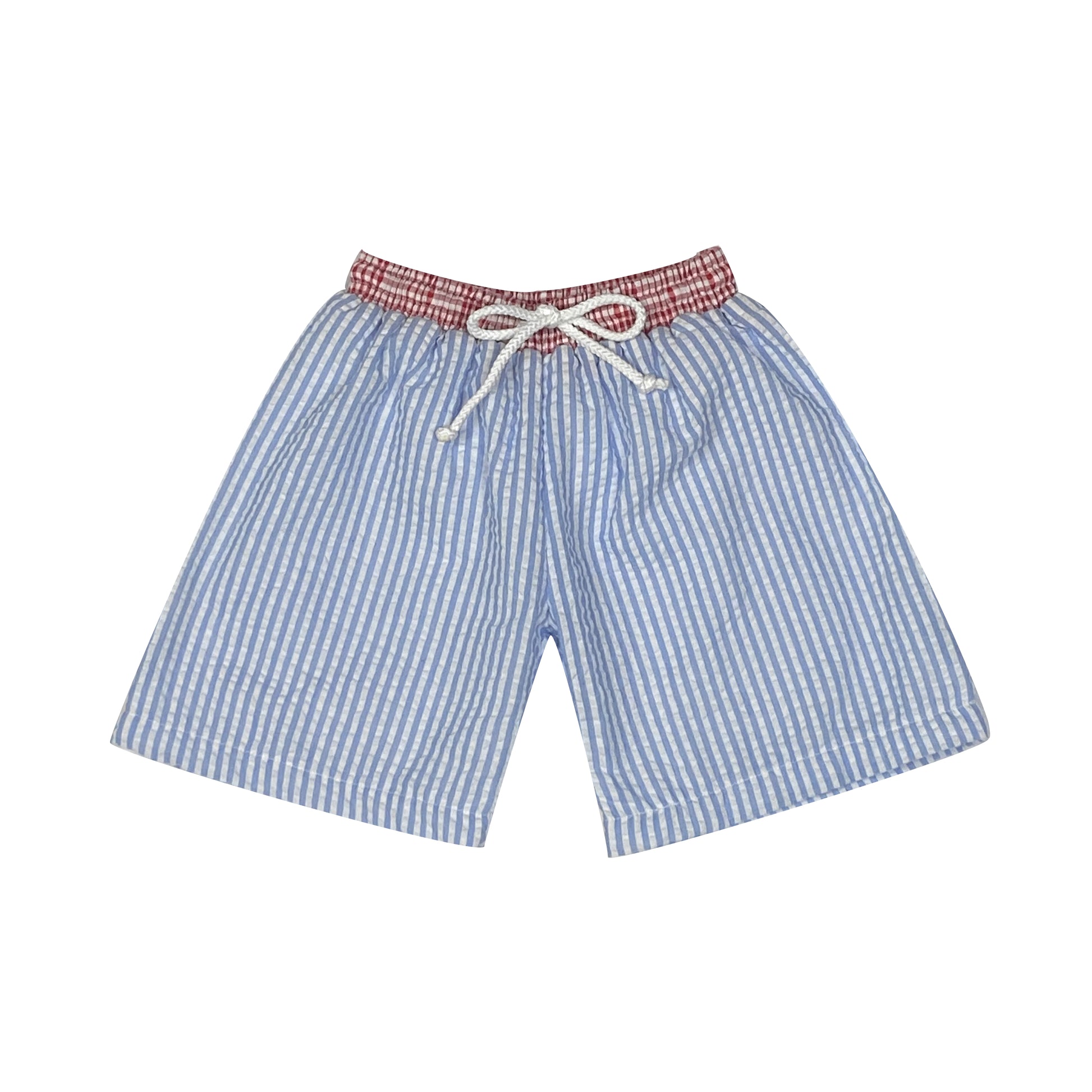 Boys Seersucker Swim Trunks - Cypress Stitch Company