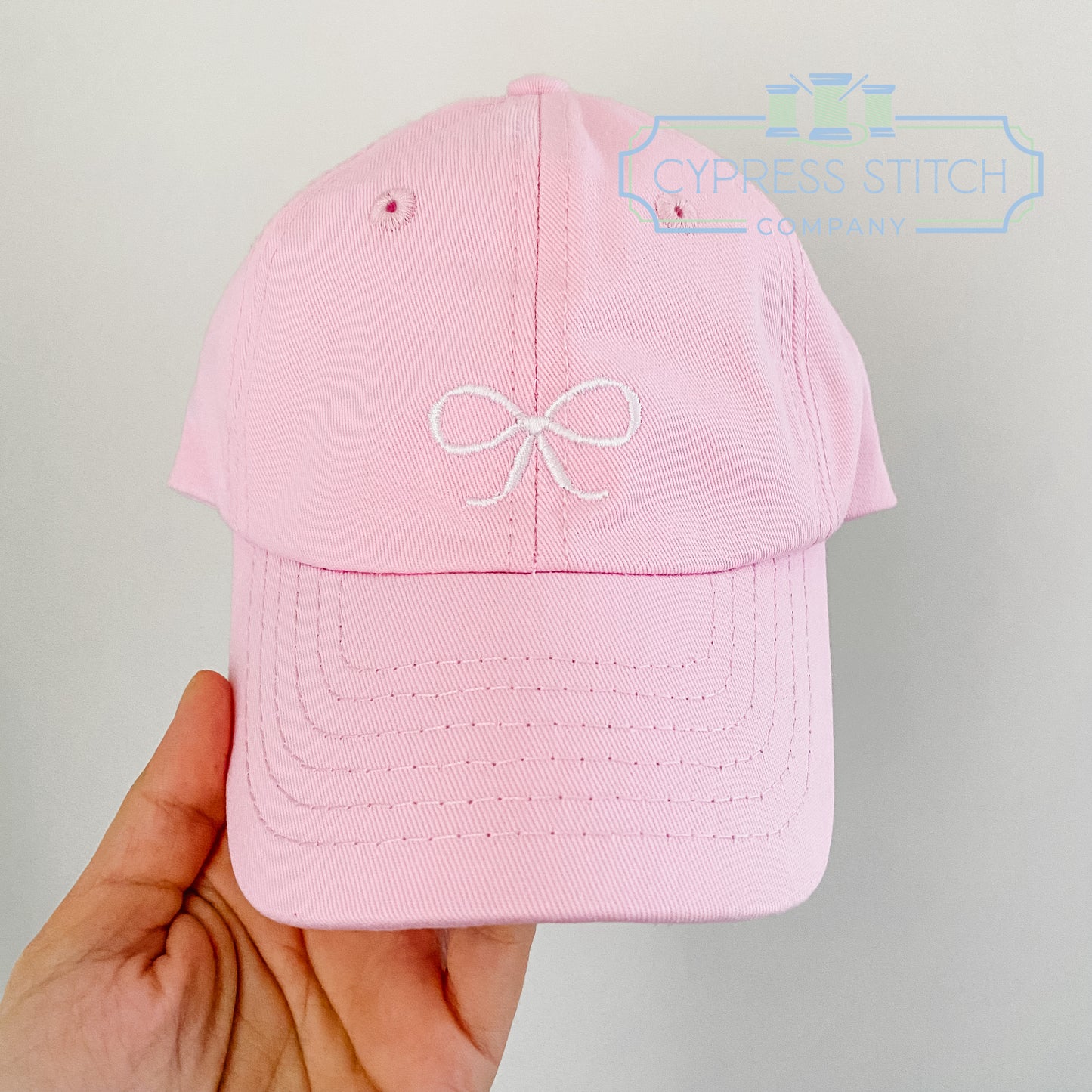 Youth Hat with Bow Monogram