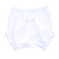 Magnolia Baby - Essentials Pink Trim Monogram Diaper Cover: White Pink / 6M/MD